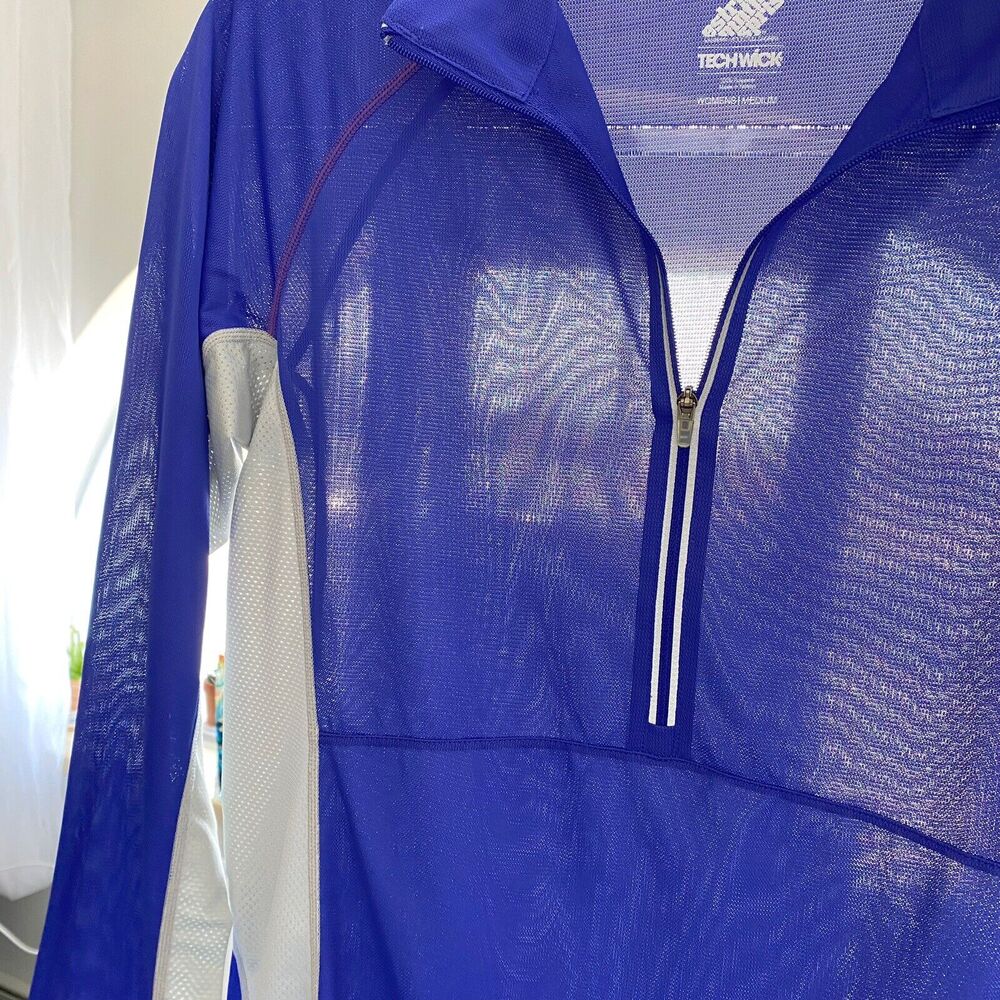 Eastern Mountain Sports EMS Shirt Womens Medium Tech Wick 1/4 zip Long Sleeve - Picture 5 of 9